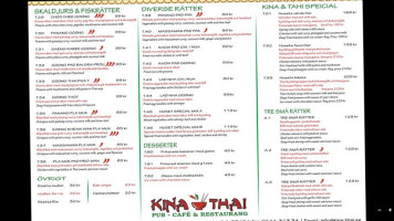 Thai Sushi menu