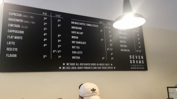 Seven Grams Caffe menu