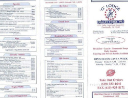 G Lodge Restaurants menu