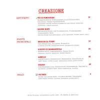 Ristorante Camino menu