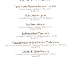 Seerestaurant BelvÉdÈre menu