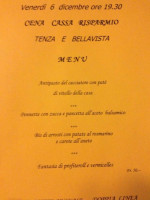 Ristorante-Pizzeria Tenza menu