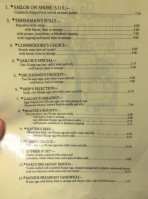 Cove Inn Coffee Shoppe menu