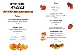 Restaurant Paradis-Plage menu