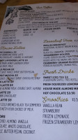 Sawdust Road menu