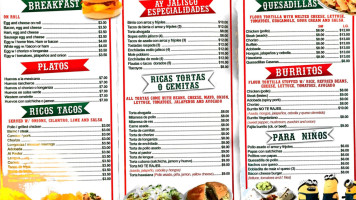 Puebla Corner menu