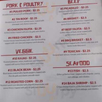 Tin Roof Tacos menu