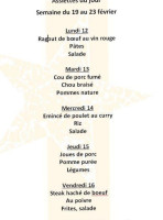 Étoile menu