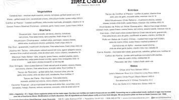 Mercado Pasadena menu