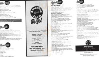 Amazing Joe's Grill menu