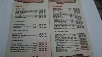 Odmaralište Gučevo menu