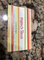 Frank's Tacos menu