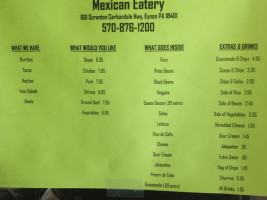 Loco Hombre menu