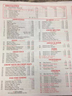 Hong Kong menu