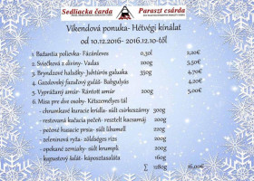 Sedliacka čarda menu