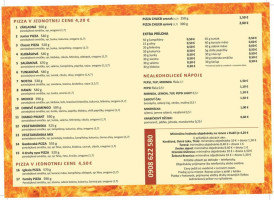 Pizzeria BudČa menu