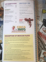 Cinco De Mayo menu