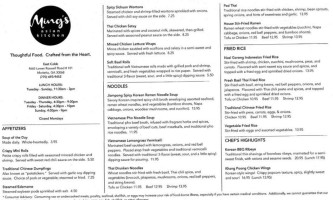 Ming's Asian Kitchen (woodlawn Lower Roswell) menu