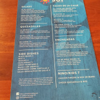 Sol Cocina Mexicana menu