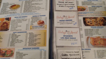 Broadway Dive menu