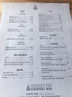 Rocket Pie Pizza menu