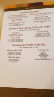 Laura's Country Diner menu