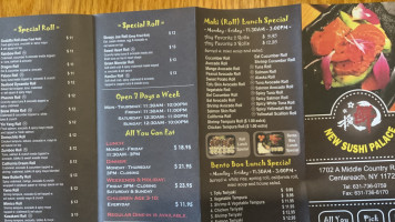 Sushi Palace menu