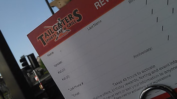 Tailgaters Sports Grill menu