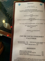 Kellys Fish House Dining Room menu