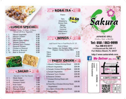 Sakura Sushi&hibachi menu