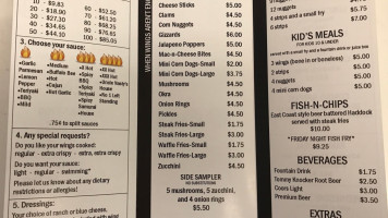 Cd's Wings menu