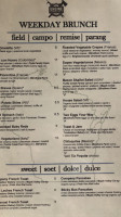 Engine Company No 3 menu