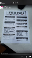 Swistons Beef & Keg menu