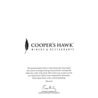 Cooper's Hawk Winery Restaurants menu