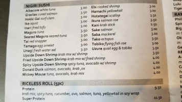 Sushi 7 menu