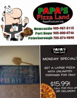 Papas Pizzaland food