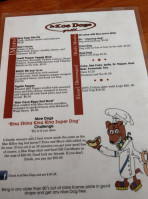 Moe Dogs Grill menu