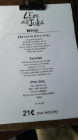 L'era Del Julia, De Montana menu