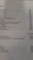 Chamachete menu