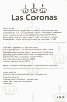 Las Coronas menu