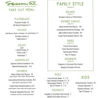 Seasons 52 Houston City Centre menu