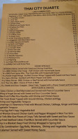 Thai City Restaurant menu