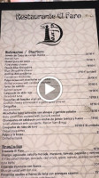 El Faro menu