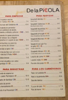 Delapiccola As Pontes menu