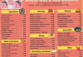 Dixie Cups Ice Cream menu