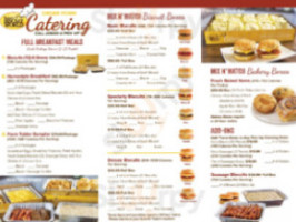 Tudor's Biscuit World menu