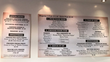 Poke Poke Fish menu