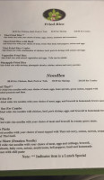 Pad Thai menu