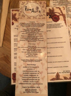 Raw Aura Organic Cuisine menu