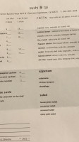 Sushi Tai menu